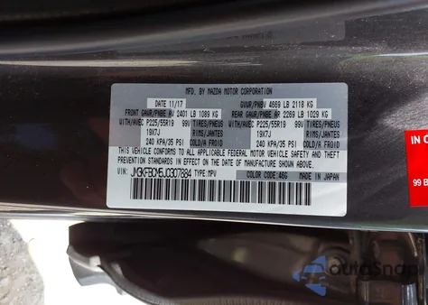 2018 Mazda Cx-5 Touring z USA, uszkodzony, nr VIN JM3KFBCM5J0307884